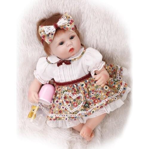 40cm Bebe silicone reborn dolls for children gift cloth body doll reborn blue eyes reborn babies bonecas