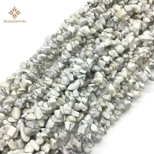 5-8mm Natural Howlite Gravel Beads Irregular Stone Chips Loose Beads For Jewelry Making DIY Bracelet Necklace Earing