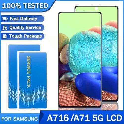 6.7" Original LCD For Samsung Galaxy A716 A71 5G Display For Samsung A716U A716B SM-A7156/DSN Touch Screen Replacement Parts