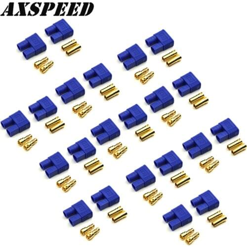 AXSPEED EC3 3.5mm Male Female Golden Bullet Connector Plug for RC ESC Motor Lipo Battery Car Airplane Boat Done DIY Parts