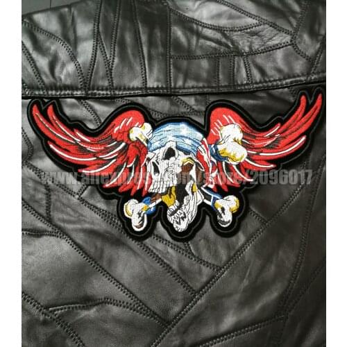 Wings Skull Biker patches for Clothing Jacket Biker Badges applique of Motorcycles rider patches free rider road biker patches