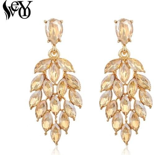VEYO Brand High Quality Long Full of Crystal Drop Earring for Women Party Earrings Fashion Jewelry Wholesale
