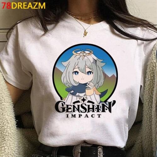 Genshin Impact top tees t shirt women streetwear kawaii print japanese grunge top tees t-shirt plus size kawaii