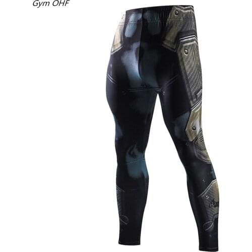 Superher 3D Printing Gym Fitness Tights Mens Jogging Pants Quick Dry Trousers Training Leggings Compression Running Sports Men
