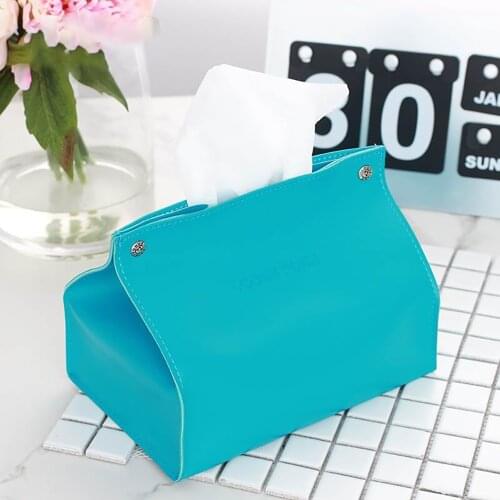 Leather Tissue Box Car Tissue Holder Living Room Bedroom Kitchen Pumping Box Home-Storage Organization Nordic Desktop Decoration