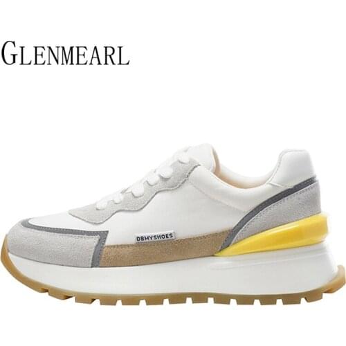 Genuine Leather Sport Shoes Outdoor Jogging womens Shoes Large Size 44 Trainers Brand 2021 Slip On Walking Sneakers Breathable