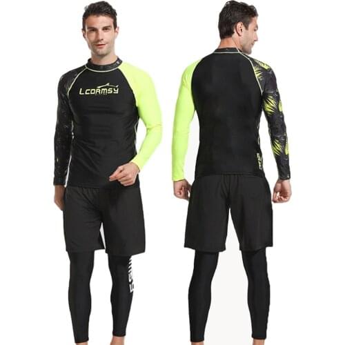 Swimwear Adult Men Swimsuit One Piece Beach Sun Protection Rash Guard Swimsuit Long Sleeve With Sleeves Diving Swimming Surfing