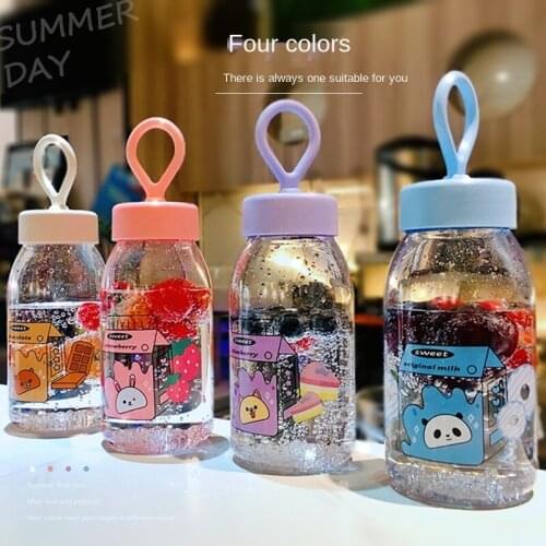 Summer simple creative cartoon cup outdoor portable cute personality style male and female plastic cup