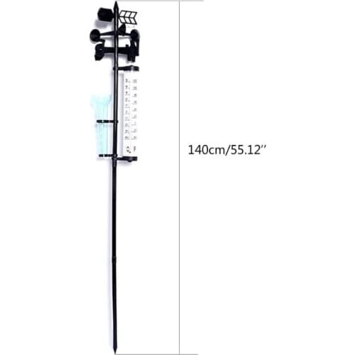 Garden Outdoor Weather Station Meteorological Measurer Vane Tool Wind Rain Gauge