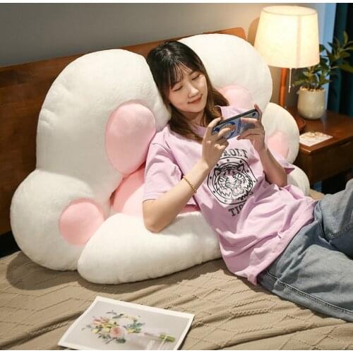 Full bears paw multi-functional pillow cushion wide size no bedside cushion large back cushion elastic bed soft bag pillow tata