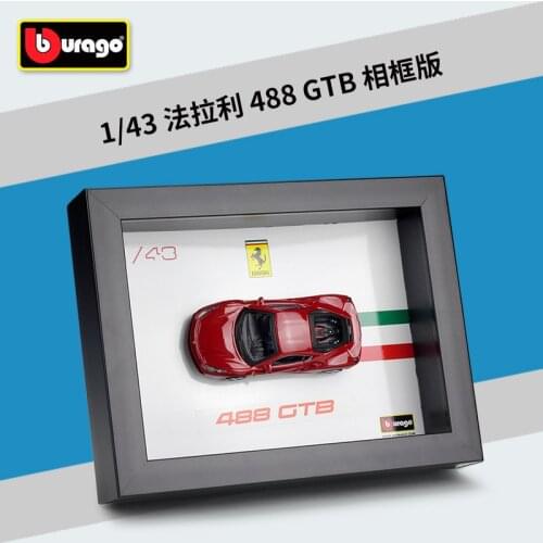 Bburago 1:32 Sports Car Simulation Alloy Car Model Photo Frame Version Collection Gift Ornaments Ferrari