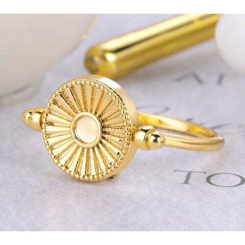 Fashion Rotatable Fashion Disc Rings Punk Party Accessories Boho style Charm Retro Jewelry For Women Men Friendship Gifts 2021