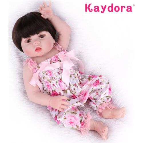 Soft Bebe Reborn Baby Dolls 55cm Full Silicone Cute Boneca Toys Girl Princess Menina Alive Bath Toddler Kids Birthday Playmates