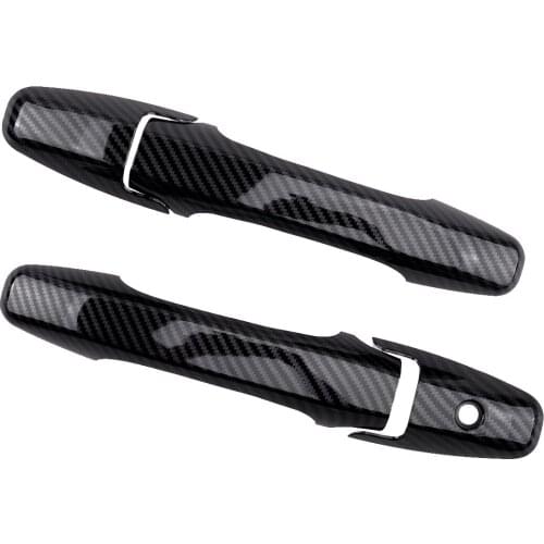Car Exterior Door Handle Moulding Covers Trims Fit For Honda Civic Coupe 2 Door 2006 2007 2008 2009 2010 2011 Carbon Fiber Style
