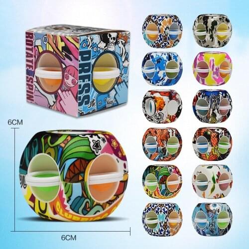 New Antistress Fingertip Cube Finger Spinning Top Educational Learning Toys Children Adult Stress Reliever Simple Dimple Bubble