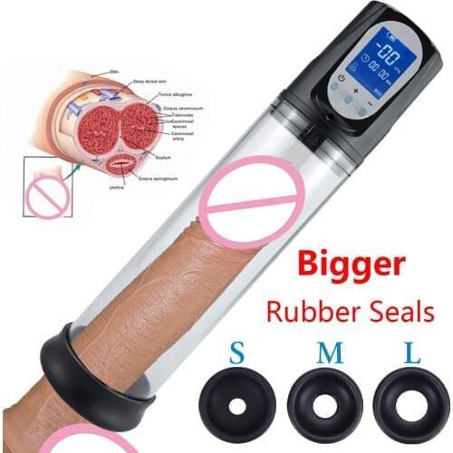 Automatic Penis Pump Vacuum Pump Erection Electric USB Rechargeable Penis Enlargement Penis Extender Male Enlarger Sex Toy
