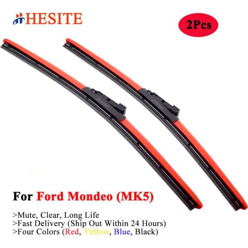 HESITE Colorful Wiper Blade For Ford Mondeo Wagon Estate Hatchback ST220 Fusion 2008 2015 2020 MK3 MK4 Accessories Hybrid Wipers