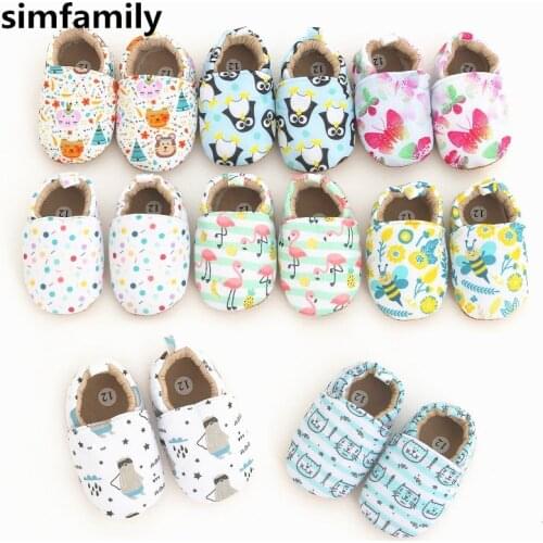 [simfamily]Kid Girls Boy First Walkers Soft Infant Toddler Shoes Cute Flower Soles Crib Shoes Footwear for Newborns Baby Shoes