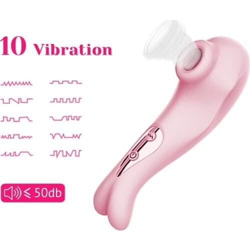 Clitoral Sucking Stimulator G-Spot Clit Vibrators Waterproof 10 Suction Patterns Tongue Rechargeable sex toys for women