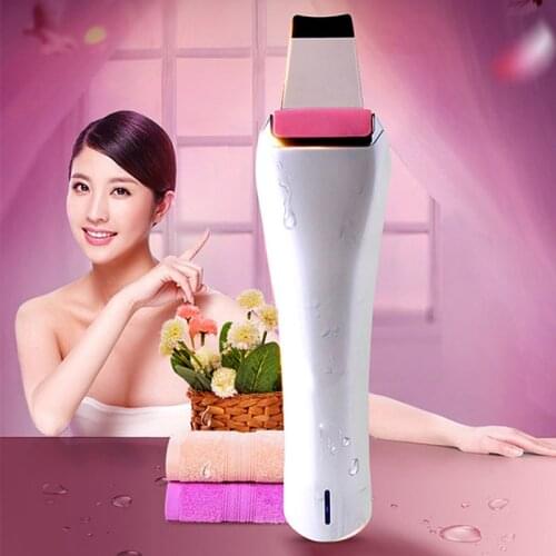 Ultrasonic Skin Scrubber Cleanser Face Cleansing Acne Removal Facial Spa Massager Device Ultrasound Peeling Clean Tone Lift