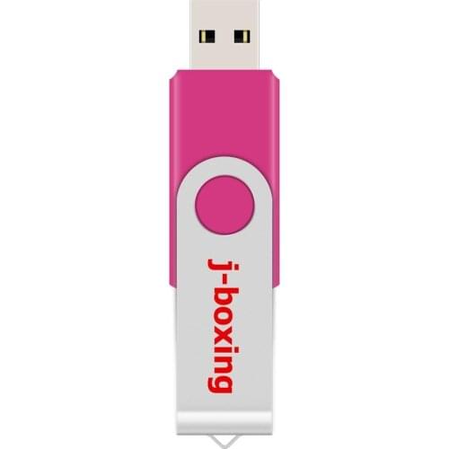 J-boxing Pink USB Flash 16 GB Metal Pendrives Swivel Flash Stick Thumb Pen Drive Storage for PC Mac Tablet USB Pen Memory Stick