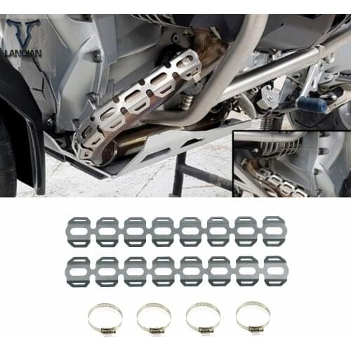 Motorcycle exhaust pipe crash Protector Exhaust Muffler Pipe Heat Shield Guards Cover For BMW R 1200 GS LC ADVENTURE 2014-2019