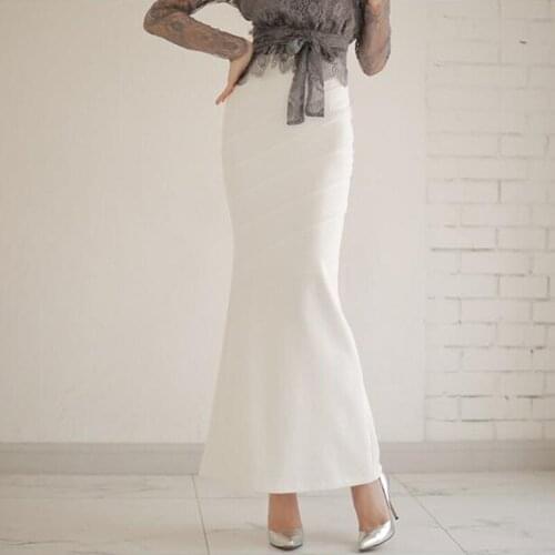 Free Shipping 2019 New Elegant ol Long Maxi Skirt Slim Hip Fish Tail Skirt For Women Mermaid Style Sexy Summer Black Skirts S-L