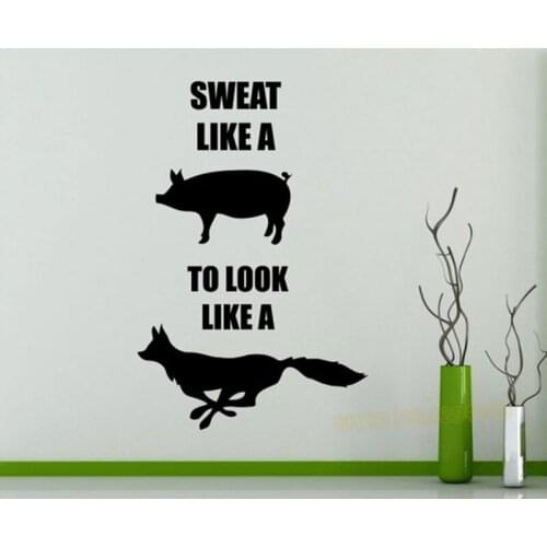 Gym Wall Decal Fitness Motivational Quote Vinyl Sticker Crossfit Sport Workout Inspirational Art Decor Gym Decoraiton L893