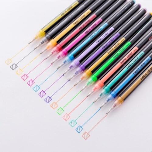 12pcs/16pcs/24pcs/36pcs Candy Neon Color Syringe Fluorescent Highlighter Mark Pen Graffiti Painting Watercolor Pen Stationery