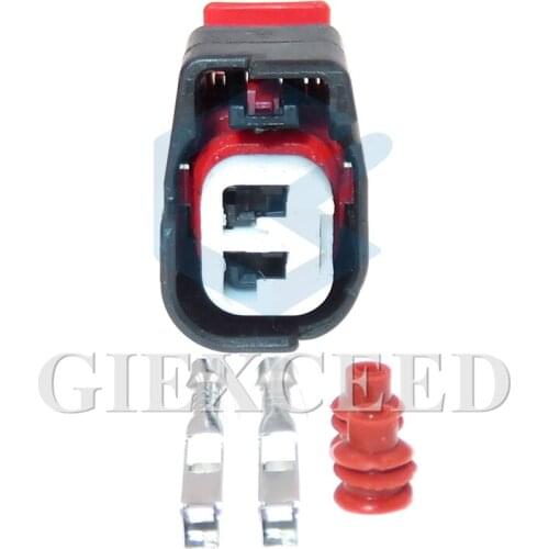 2 Sets 2 Pin Electric Wire Waterproof Socket For Automobile 1.5 Series Wiring Terminal Sealed Connector