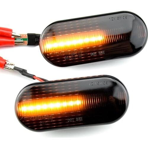 2pcs LED Dynamic Side Marker Turn Signal Light for Volkswagen VW Bora Golf 3 4 Passat 3BG Polo SB6 Sequential Blinker Light LED