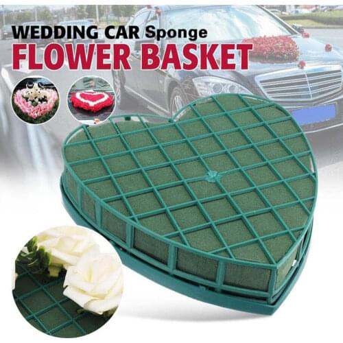 20CM Heart Shape Flower Foam Sucker For Fresh Floral Car Table Decoration Gift Props Party Wedding Supplies