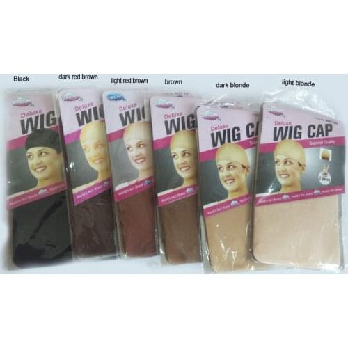 200PCS(100Packs) Mesh Wig Cap Hair Net For Making Wigs Free Size Unisex Elastic Dome Cap 2PCS/Pack Nylon Hair Net 7 Colors