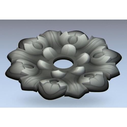 3d model relief for cnc in STL file format rosette_6