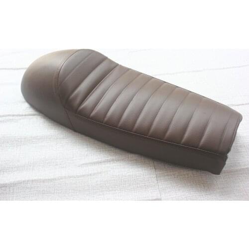 64CM Brown Vintage Hump Seat Cafe Racer Saddle for CG GN CB200 CB350 CB400SS CB500 CB750 SR400 SR500 XJ XS Motorcycle Retro Seat