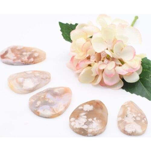 AAA High Quality Faceted Irregular shape eyeless Cherry Blossom Agate Pendant,Fashion Style For Woman Christmas Gift 1 Pair