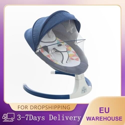 Safety Baby Rocking Chair With Remote Control Baby Electric Cradle Swing Soothing Sleeps Artifact Newborn Newborn Calm Chair