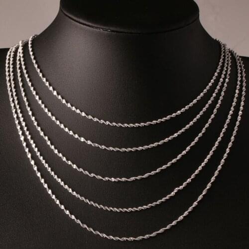 Necklace Chain Women And Men 2021 Hot Sale Fashion And Simple Necklace Without Pendant All-Match Water Wave Clavicle Chain
