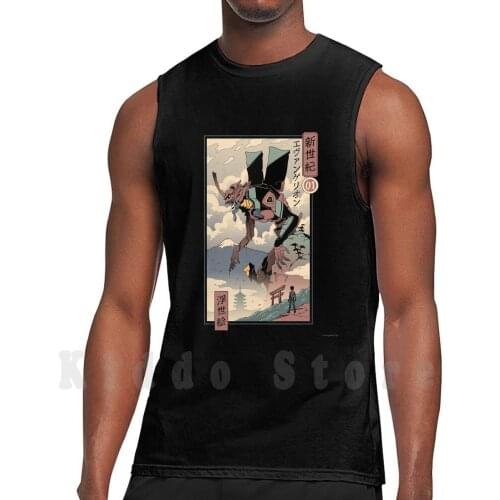 Evangelion Design 66 Tank Tops Vest Sleeveless Evangelion Eva01 John Wick Anime Anime90 Robot Sleeve Kanji Japan Net