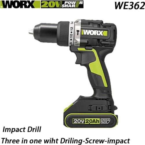 WORX impact drill WE362 multifunctional lithium battery household electric drill