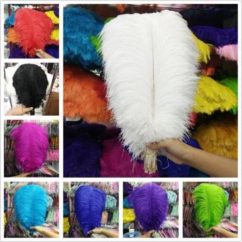 Wholesale 100pcs Beautiful natural ostrich feathers 40-45cm/16-18inches For DIY jewelry Wedding Decorations