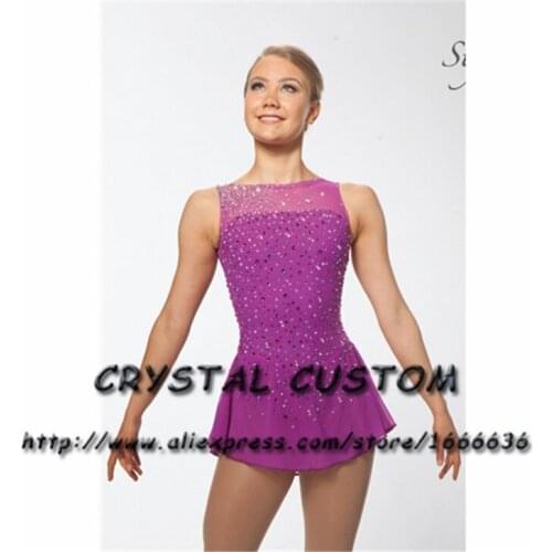 Custom Figure Skating Dresses Graceful New Brand Girls Ice Skating Dresses For Competition DR4273