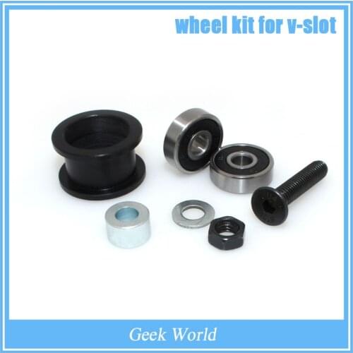 1Set Strong Solid Pulley wheel Kit POM Idler pulley for Openbuilds V-Slot rail,CNC, solid wheel --Lot20 KIT065