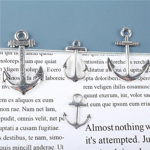 10 pcs/lot Alloy Creative Anchor Rudder Pendant Buttons Ornaments Jewelry Earrings Choker Hair DIY Jewelry Accessories Handmade