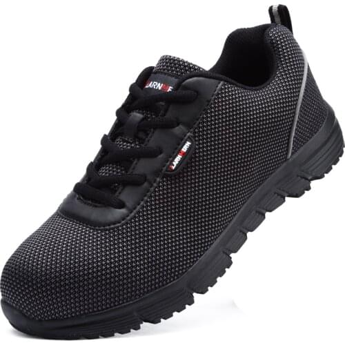 LARNMERN Men Steel Toe Safety Shoes For Men Lightweight Breathable Work Shoes Mens Security Footwear Protective Sneaker