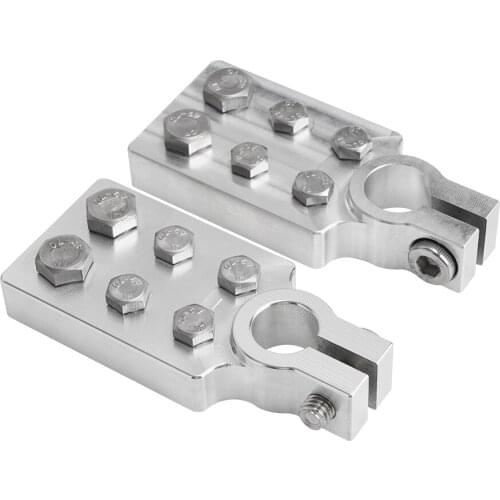 Multi-Connection Marine Battery Terminals FLAT BATTERY TERMINALS Battery Terminal Clamps Lead Fit 4/0 AWG lugs Positive Negative