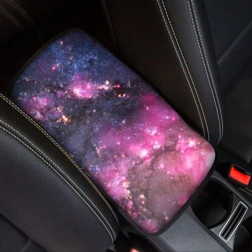 INSTANTARTS Fashion Galaxy Pattern Comfortable Car Center Console Cover Heavy-Duty Cover Center Console Protector Console Cover