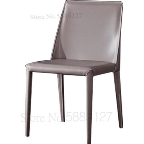 Nordic Home Hotel Dining Chair Modern Minimalist Italian Saddle Chair Leisure Light Luxury Minimalist Lazy Chair Backrest