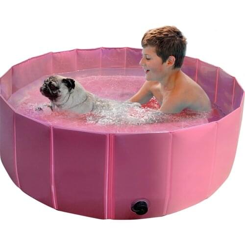 Pet Swimming Pool Portable Fold-able Dog Bathing Tub Collapsible Water Pool Outdoor Leak-proof Pet Paddling Pool Indoor Round