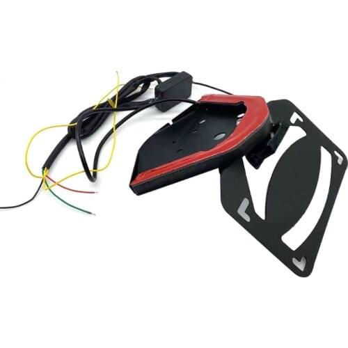 Durable Motorcycle License Plate Bracket Portable Frame with LED Light Compatible with S1000RR Motorbike